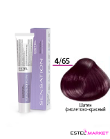 Estel DeLuxe Sensation 4/65 Шатен фиолетово-красный, 60 мл фото