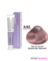 Estel DeLuxe Sensation 8/65 Светло-русый фиолетово-красный, 60 мл фото