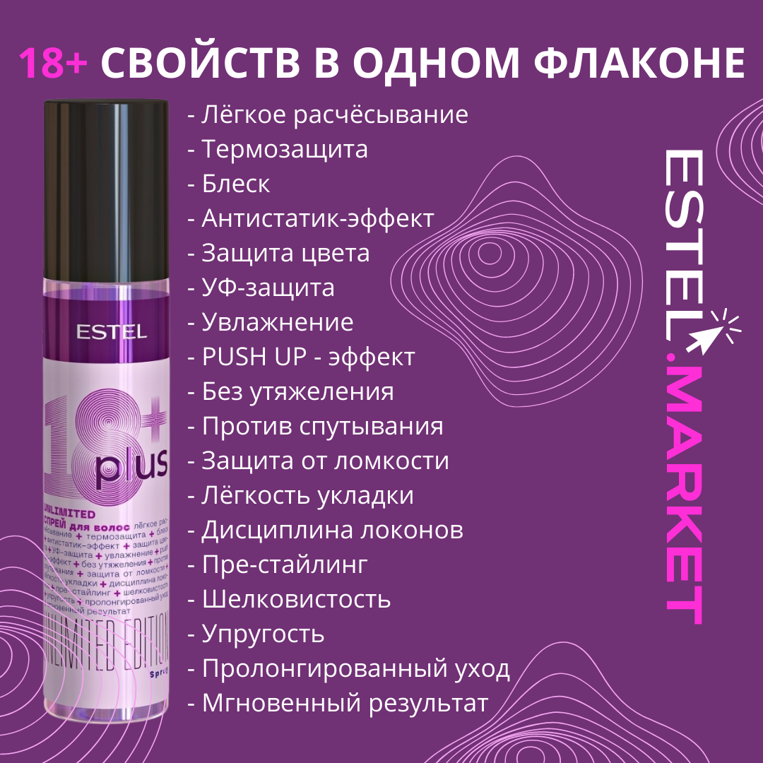 Эстель спрей плюс. Спрей для волос Estel 18 Plus (200 ). Estel 18 в 1. Спрей Estel 18 в 1. Спрей для волос Estel 18 Plus 100 мл.