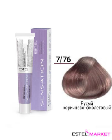 Estel DeLuxe Sensation 7/76 Русый коричнево-фиолетовый, 60 мл фото