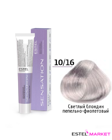 Estel DeLuxe Sensation 10/16 Светлый блондин пепельно-фиолетовый, 60 мл фото