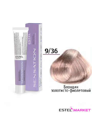 Estel DeLuxe Sensation 9/36 Блондин золотисто-фиолетовый, 60 мл фото