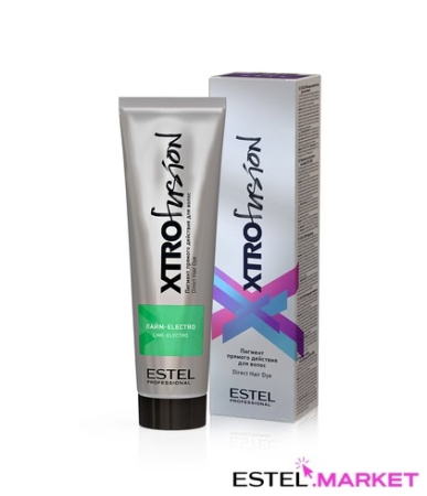Пигмент прямого действия для волос Estel XTRO Electro Лайм, 100 мл фото
