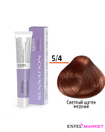 Estel DeLuxe Sensation 5/4 Светлый шатен медный, 60 мл фото