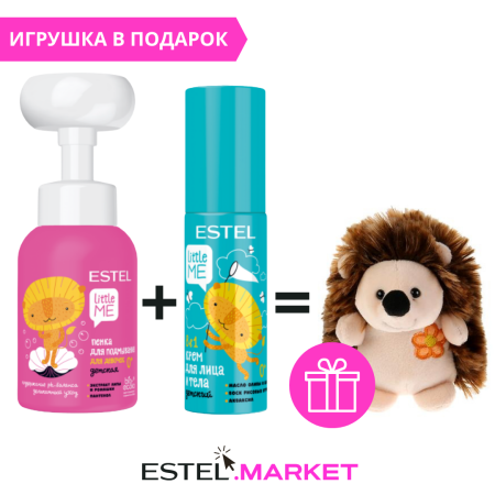 Estel Little Me Набор 3 (детская пенка для подмывания+Детский крем для лица и тела 8 в 1+игрушка) фото