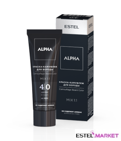 4/0 Краска-камуфляж для бороды ESTEL ALPHA PRO 4/0, 40 мл фото
