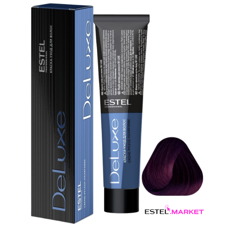 Estel DeLuxe 4/65 Шатен фиолетово-красный, 60 мл фото