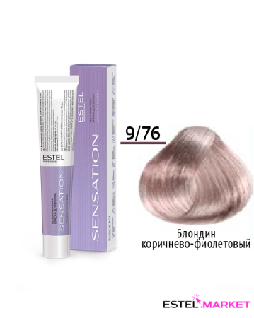 Estel DeLuxe Sensation 9/76 Блондин коричнево-фиолетовый, 60 мл фото
