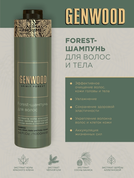 Estel Alpha Homme Genwood Forest-шампунь для волос и тела, 250 мл купить Estel Alpha Homme Genwood Forest-шампунь для волос и тела, 250 мл фото