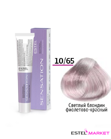 Estel DeLuxe Sensation 10/65 Светлый блондин фиолетово-красный, 60 мл фото