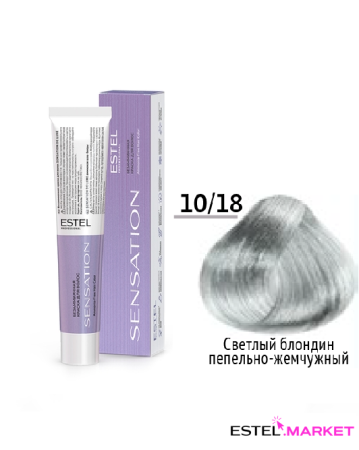 Estel DeLuxe Sensation 10/18 Светлый блондин пепельно-жемчужный, 60 мл фото