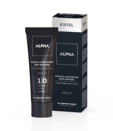 Краска-камуфляж для бороды ESTEL ALPHA PRO 1/0, 40 мл фото