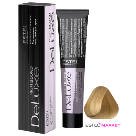 Estel De Luxe High Blond 113 Пепельно-золотистый блондин ультра фото