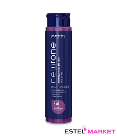 Estel NewTone Тонирующая маска для волос 8/61 Светло-русый фиолетово-пепельный, 400 мл фото