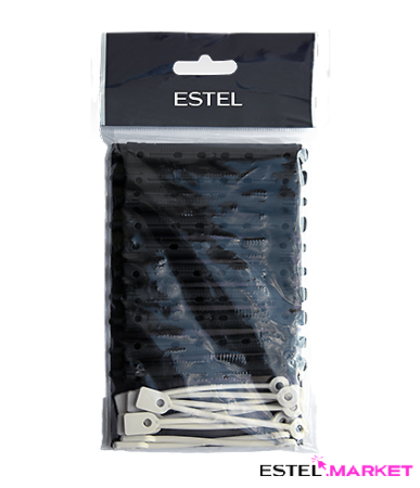 Estel Коклюшки прямые, черные, 9 мм (10 шт/уп) фото