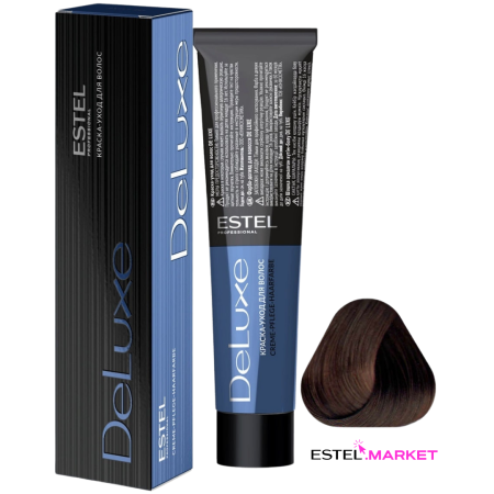 Estel DeLuxe 5/74 Светлый шатен коричнево-медный, 60 мл фото