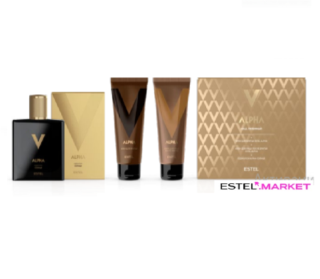 Набор ESTEL ALPHA "Наш. Любимый" (Крем д/бритья + крем п/бритья + одеколон ALPHA СОЛНЦЕ) фото