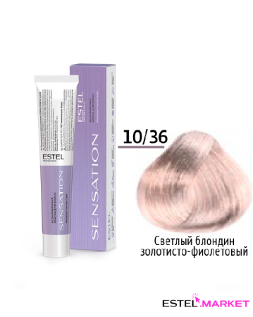 Estel DeLuxe Sensation 10/36 Светлый блондин золотисто-фиолетовый, 60 мл фото