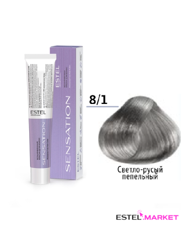 Estel DeLuxe Sensation 8/1 Светло-русый пепельный, 60 мл фото