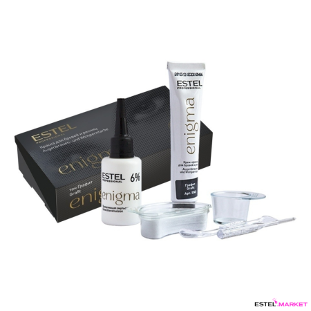 Estel Enigma Краска для бровей и ресниц, тон графит фото