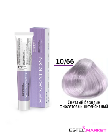Estel DeLuxe Sensation 10/66 Светлый блондин фиолетовый интенсивный, 60 мл фото