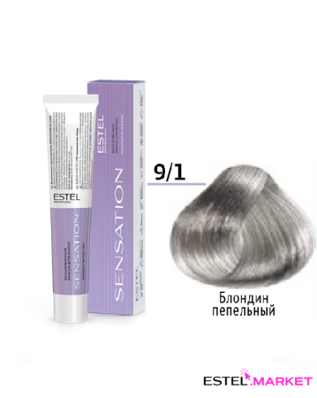 Estel DeLuxe Sensation 9/1 Блондин пепельный, 60 мл  фото