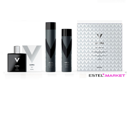 Набор ESTEL ALPHA "Наш. Храбрый" (Шампунь + бальзам д/волос + одеколон ALPHA СВЕТ) фото