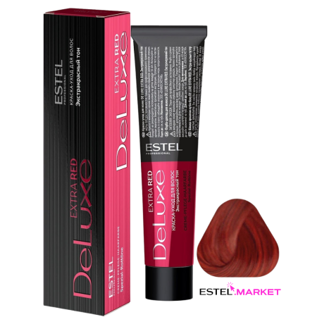 Estel De Luxe Extra Red 77/55 Русый красный интенсивный фото
