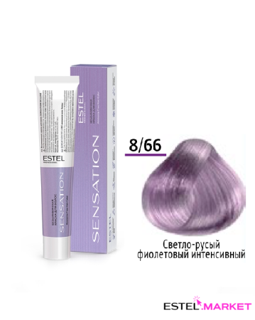 Estel DeLuxe Sensation 8/66 Светло-русый фиолетовый интенсивный, 60 мл фото