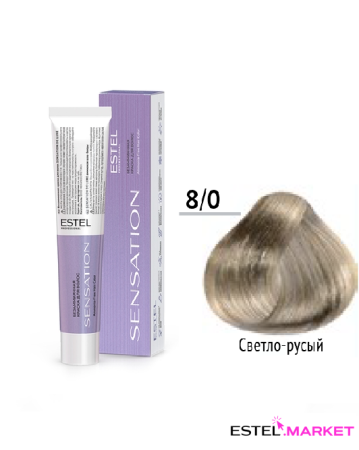 Estel DeLuxe Sensation 8/0 Светло-русый, 60 мл фото